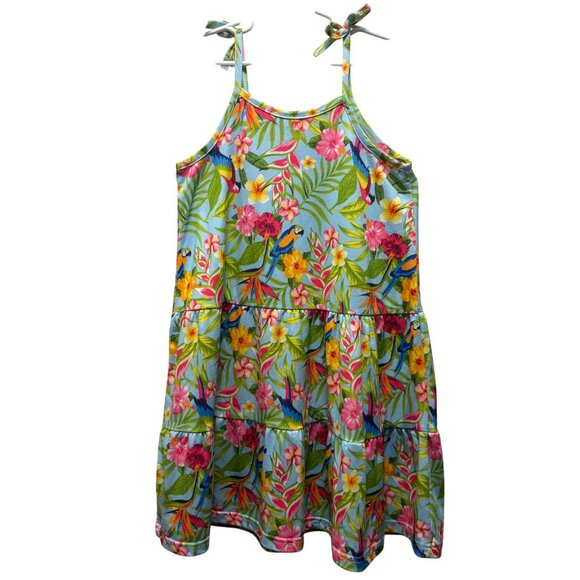 Tommy Bahama Girls Tropical Print Tiered Sundress Size 6 - Picture 2 of 7